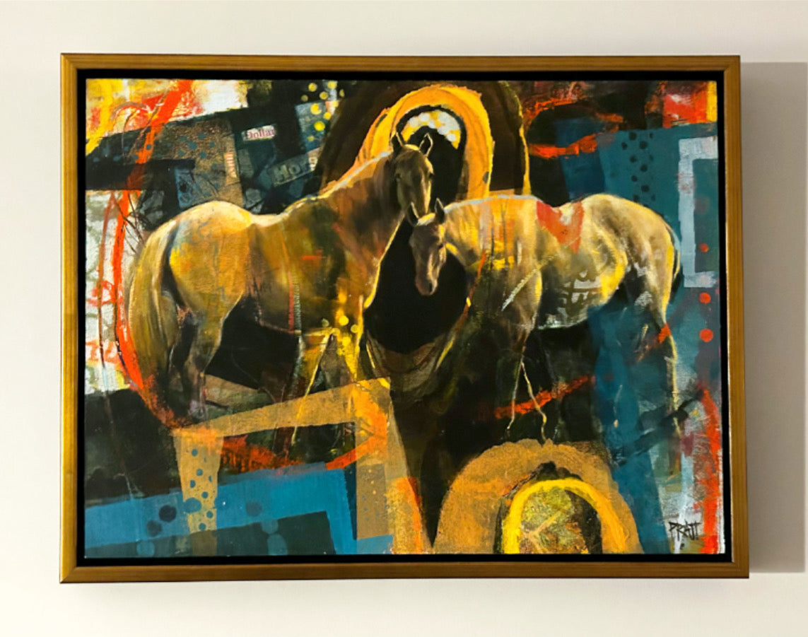 Two Geldings in a Paddock - Original Art