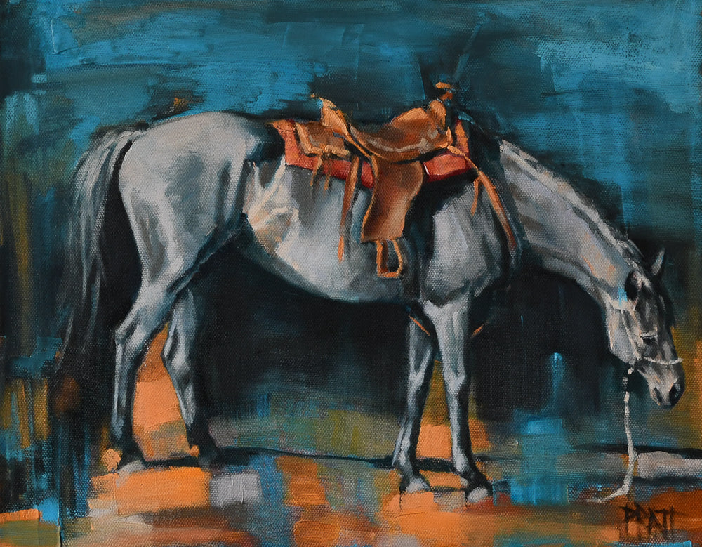 My Blue Roan Ride - Original Art