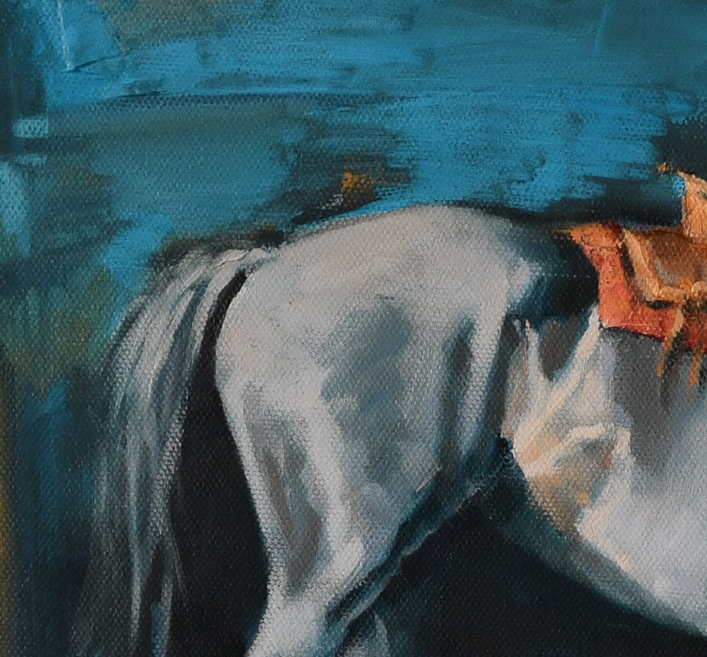 My Blue Roan Ride - Original Art