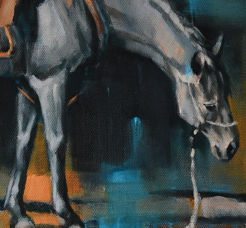 My Blue Roan Ride - Original Art