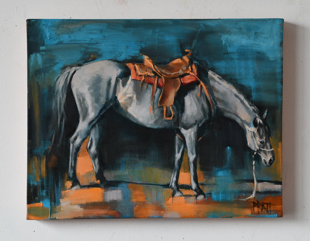 My Blue Roan Ride - Original Art