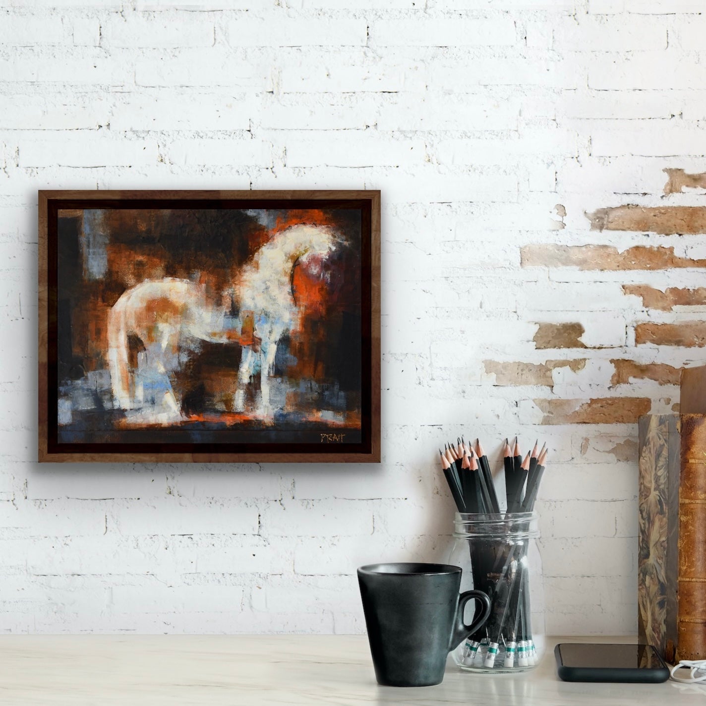 I Dream of White Horses - Original Art - Jennifer Pratt Artist - Shop equestrian art, horse paintings and horse portraits
