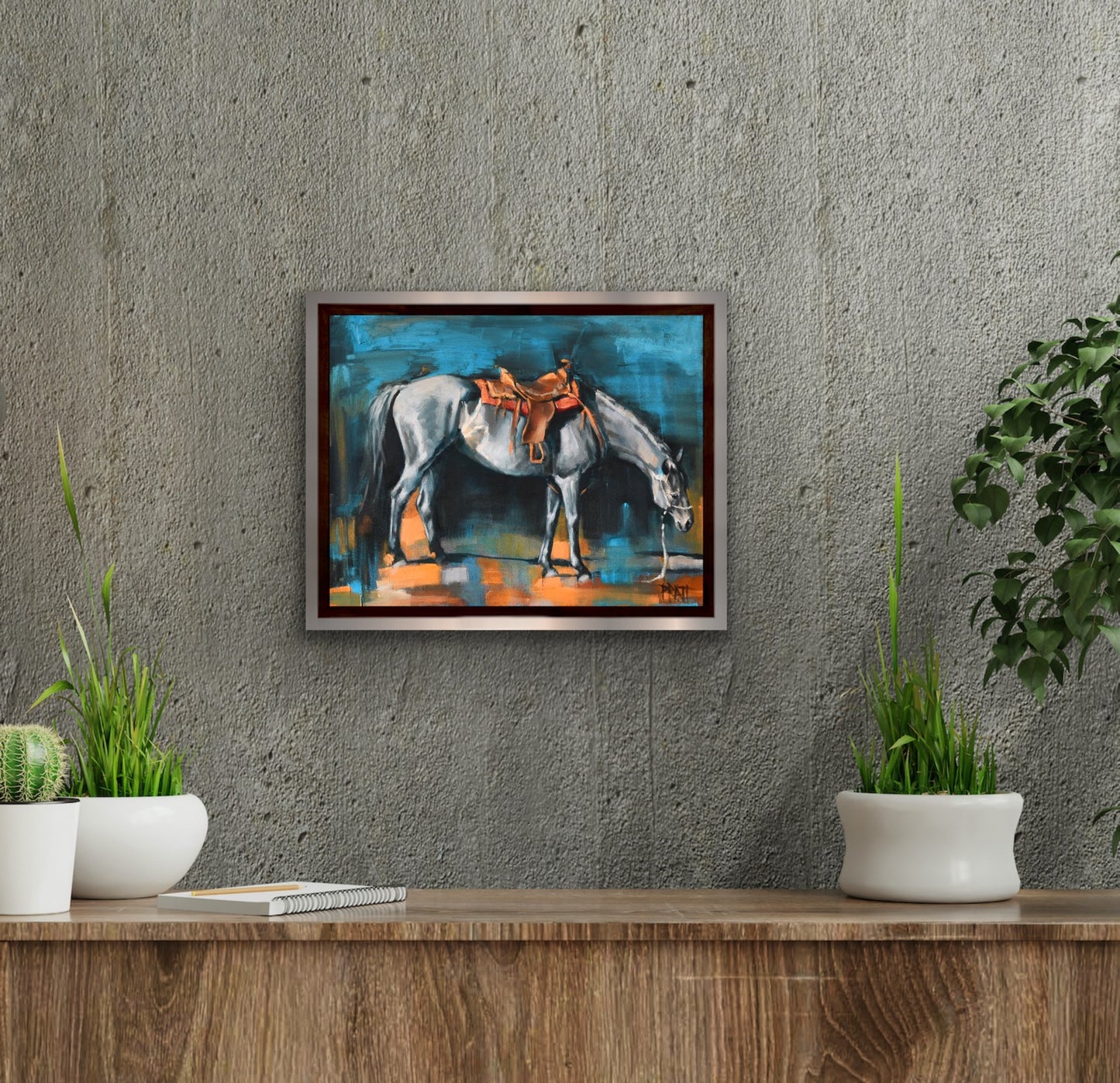 My Blue Roan Ride - Original Art