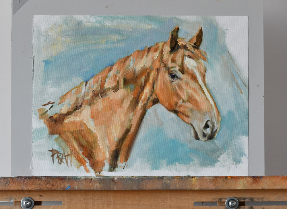 Chestnut Mare II - Original Art - Jennifer Pratt Artist - Shop equestrian art, horse paintings and horse portraits