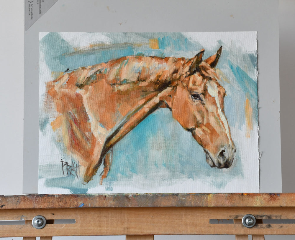 Chestnut Mare I - Original Art - Jennifer Pratt Artist - Shop equestrian art, horse paintings and horse portraits