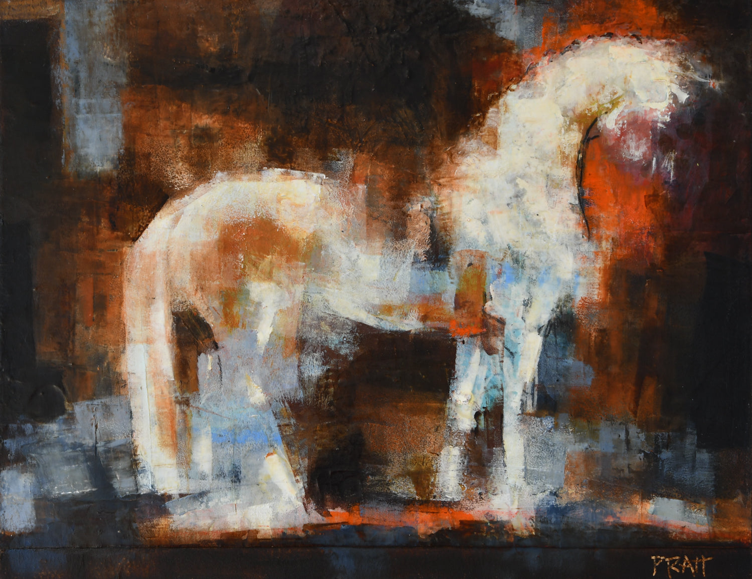 I Dream of White Horses - Original Art - Jennifer Pratt Artist - Shop equestrian art, horse paintings and horse portraits
