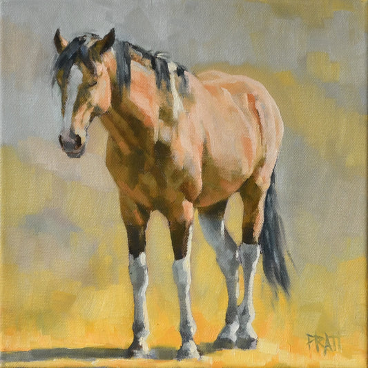 Nap by the Waterhole - Original Art - Jennifer Pratt Artist - Shop equestrian art, horse paintings and horse portraits