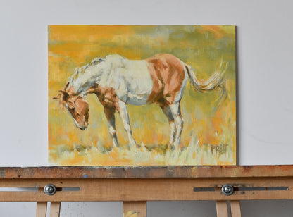 Sagebrush Zain Swish - Original Art - Jennifer Pratt Artist - Shop equestrian art, horse paintings and horse portraits