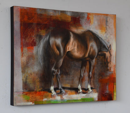 Contemplate - Original Art - Jennifer Pratt Artist - Shop equestrian art, horse paintings and horse portraits